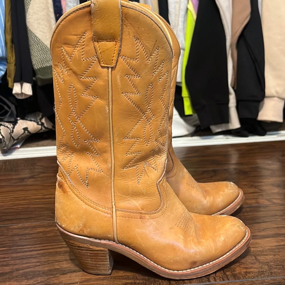 Genuine leather cowboy boots